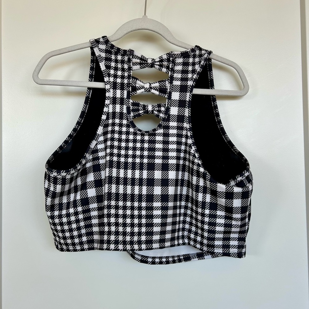 Live Well sports bra crop top with bow detail, size 1X - Picture 3 of 4